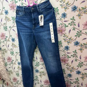 New Highwaist Mom Style Navy Blue Jeans