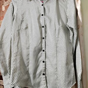 Trendy Polka Dots Satin Shirt