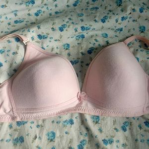 Pink Cotton Padded Bra