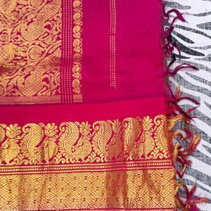 pure kanchipattu big border saree