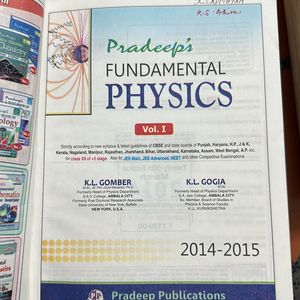 Pradeep’s Fundamental Physics VOL 1 & 2 -class XII