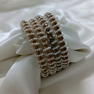 Crystal Bead Wrapped Bangles