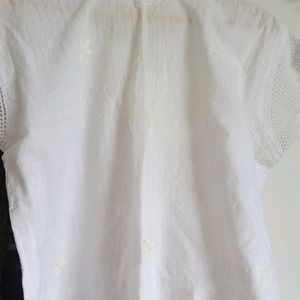 White Chickenkari Kurta