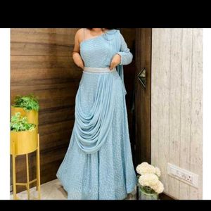 Enthic Western Look Gown With Belt