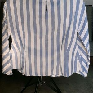 Officewear Blue White Stripped Top (Woman)