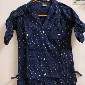 Blue full sleev shirt,size -S