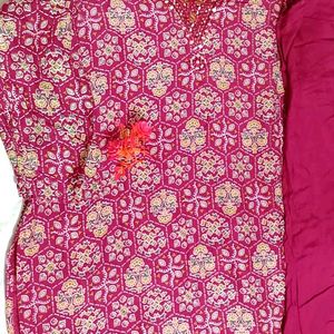 Magenta Colour Pathani Kurta