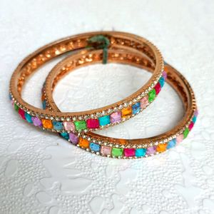 Combo Malti Colour Bangles And Bracelet+Ring 💍