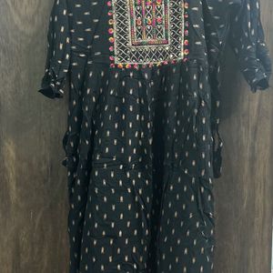 Black Anarkali Kurta For Women