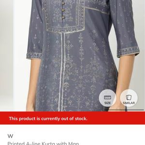 New W A Line Silver Pastel Kurta