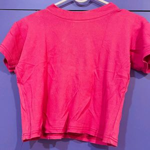 Magenta Ribber Top