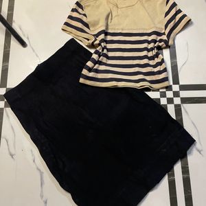 Crop Top With Skirt