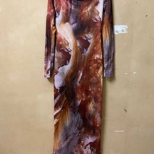 Off Shoulder Abstract Dress