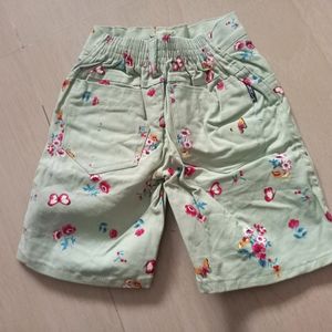 Pista Green Baby Girls Shorts 2-3 Year