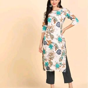 Stylish Crepe Printed Kurti For Women