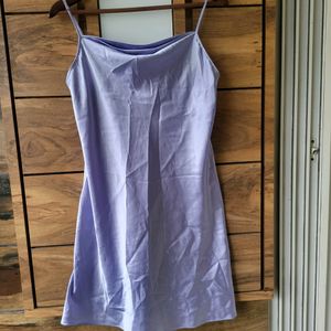 Satin Lavender Dress