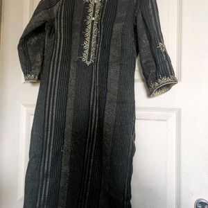 Black And Golden Kurti