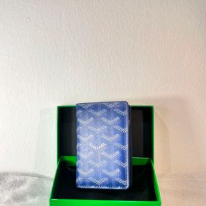 GOYARD Goyardine Saint PierreCard Holder Blue🛍️😝