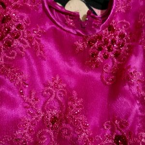 Magenta Colour Frock