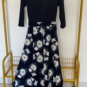 Heavy Quality Blue Floral Maxi Dress