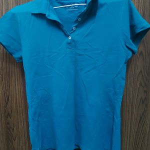 Two Cotton Collared T-shirts Un Pink And Blue