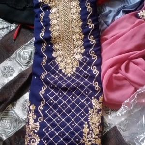 Dress Material Navy Blue Wedding Dres