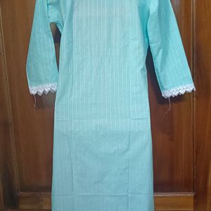 Embroidery Work Beautiful Sky Blue Kurta