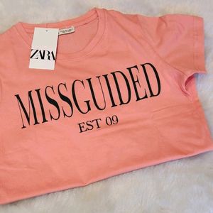 Zara T Shirt For Women's Coral