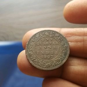 1907 Antique Quarter Anna