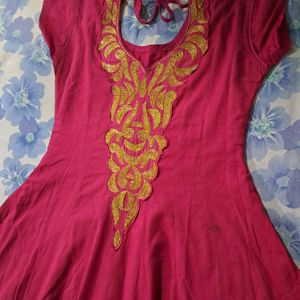 Pink Anarkali Kurta