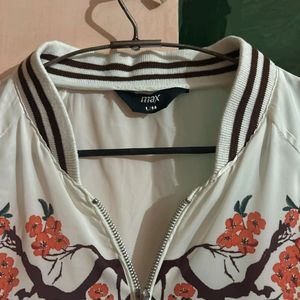 Crepe Jacket With Chinese Design