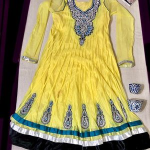 Yellow Stone Embroidered Kurta