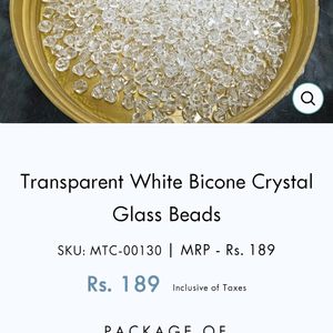 Transparent White Bicone Crystal 🔮