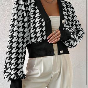 Crop Cardigan Sweater For Women