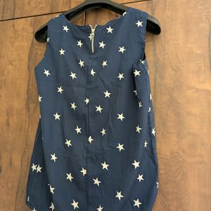 Blue Top With Star Pattern