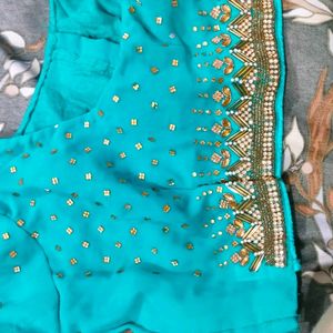 Sea Green Wedding Purpose Saree