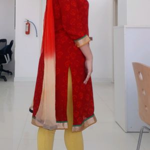 Gota Patti Straight Kurti