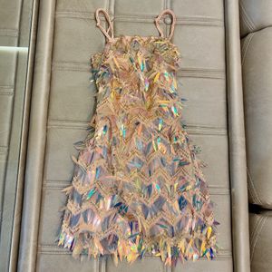 Fringed Sequins Iridecent Mini Dress 💿🎀