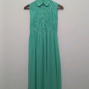 Floor-length Dress|Sea-green|54 inches Tall