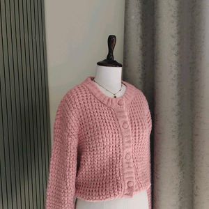 🆕 Pinteresty Pink Knitted Cardigan