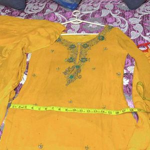 Haldi Ceremony Suit Sets Duppta Sharara Kamiz⭐