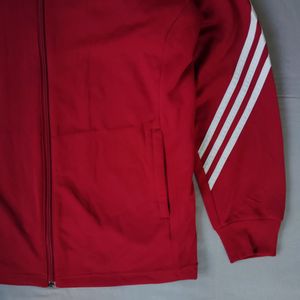 ADIDAS RED ZIPPER UPPER