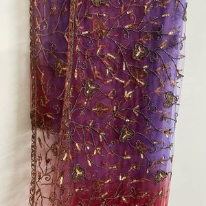 Purple Vintage Lehnga Handwork With Heavy Duppata