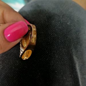 Unique Golden Stud Ring