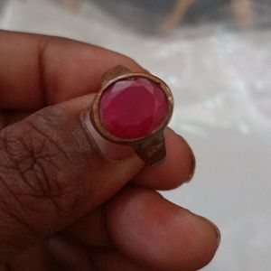 Natural Ruby Ring In Copper