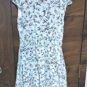 Beautiful Print Dress With Elasticised Waist Band