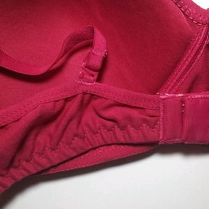 Leading Lady Maroon Solid Padded Bra