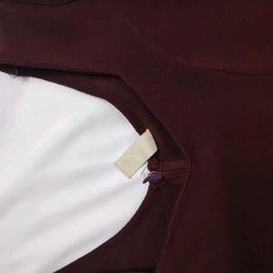 Wine/Burgundy Color Short Dress