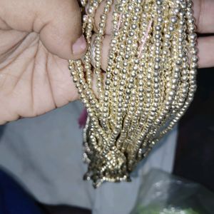 1 Dozen Of Light Gold Beads