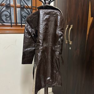 Faux Leather Coat